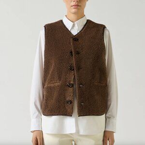 Soeur fusil faux fur brown vest gilet
